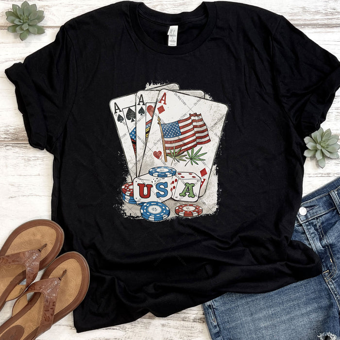 Patriotic Poker Game DTF Transfer