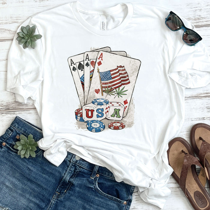 Patriotic Poker Game DTF Transfer
