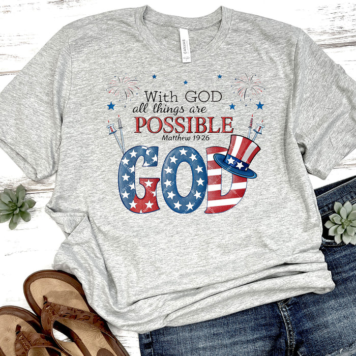 With God All Things Are Possible DTF Transfer
