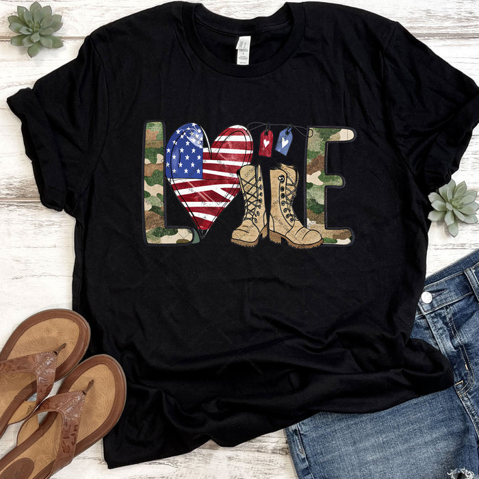 Love For Veterans DTF Transfer