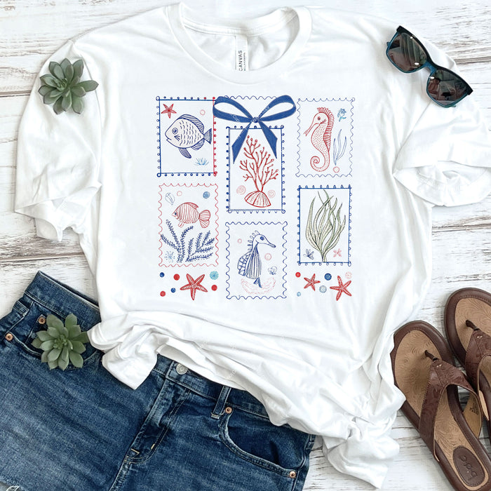 Sea Life Stamps DTF Transfer