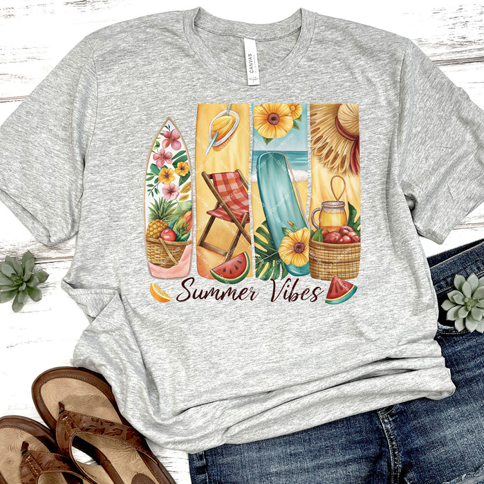 Summer Vibes Beach DTF Transfer