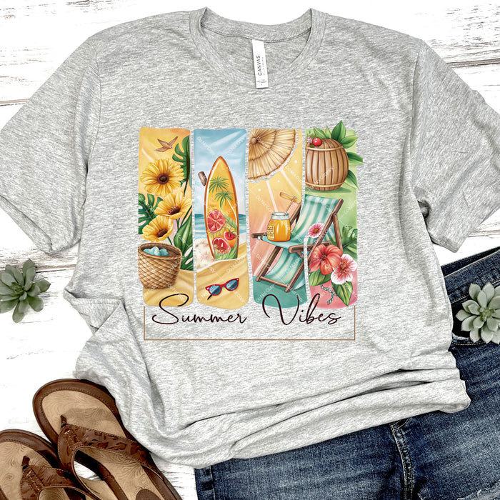 Relaxing Summer Beach Vibes DTF Transfer
