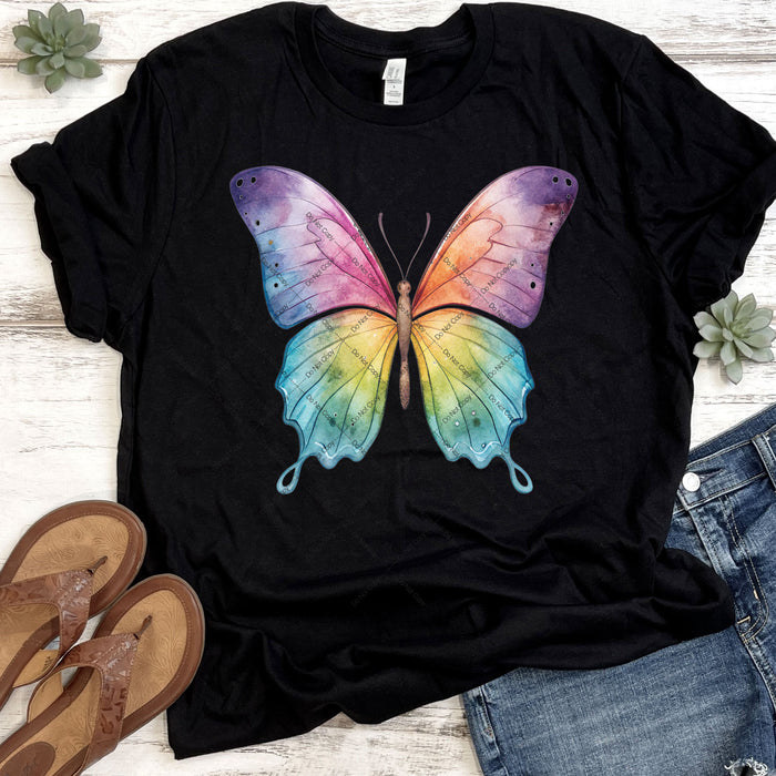 Beautiful Rainbow Butterfly DTF Transfer
