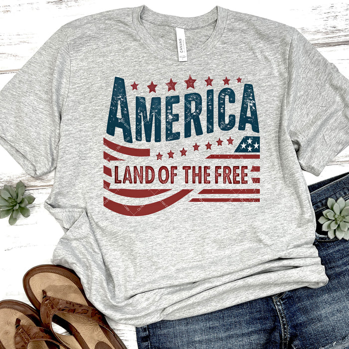 America Land Of The Free DTF Transfer