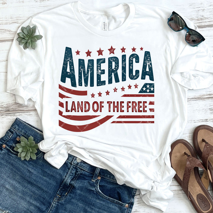 America Land Of The Free DTF Transfer