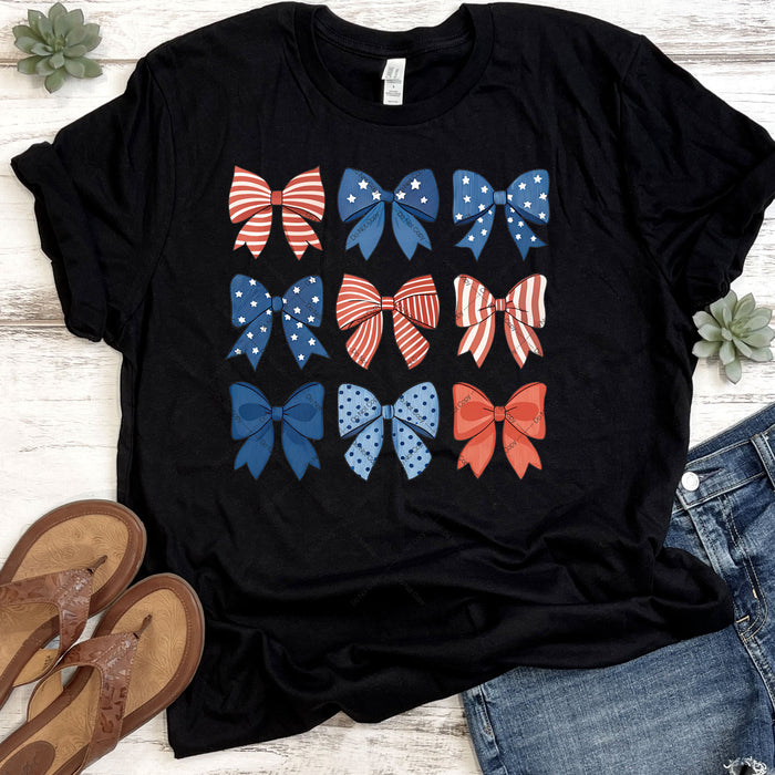 Patriotic Coquette Bows DTF Transfer