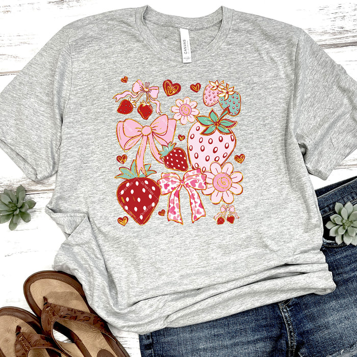Strawberries & Bows DTF Transfer