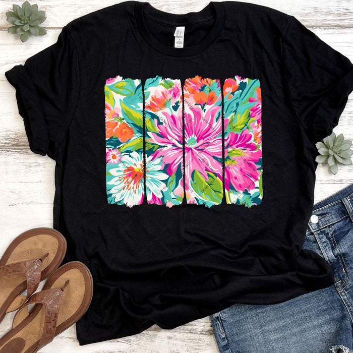 Beautiful Floral Panels DTF Transfer