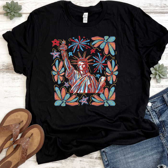 Lady Liberty DTF Transfer