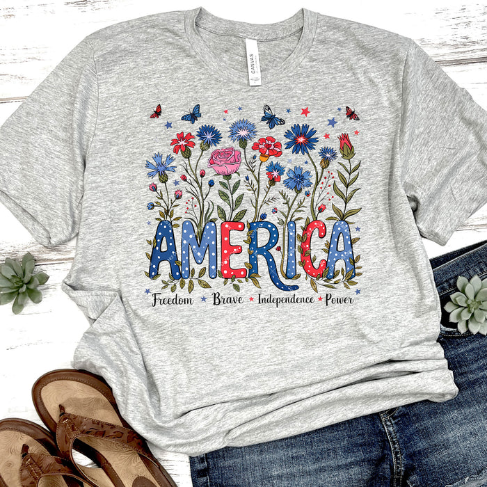 America Freedom Brave Independence Power DTF Transfer