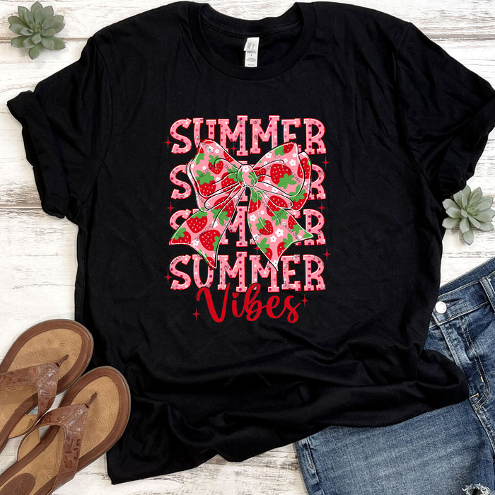Strawberry Summer Vibes DTF Transfer