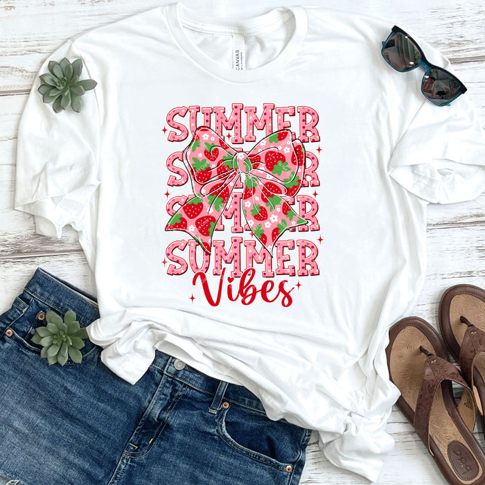 Strawberry Summer Vibes DTF Transfer