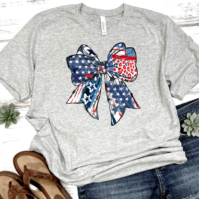 Patriotic Coquette Bow DTF Transfer