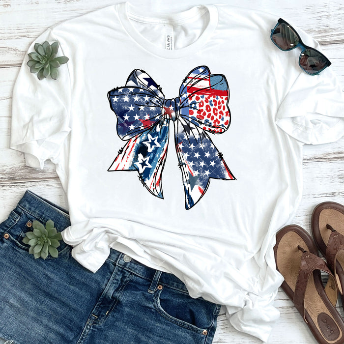Patriotic Coquette Bow DTF Transfer
