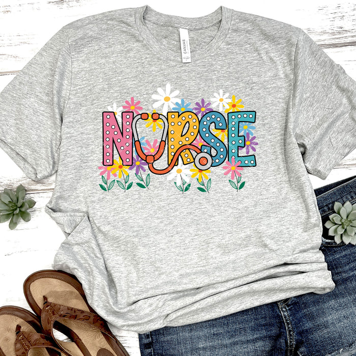 Floral Nurse DTF Transfer