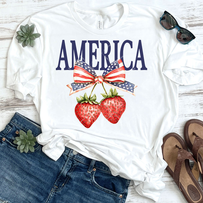 American Strawberries DTF Transfer