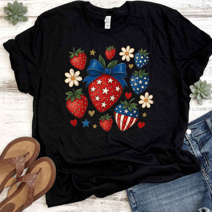 American Strawberries DTF Transfer