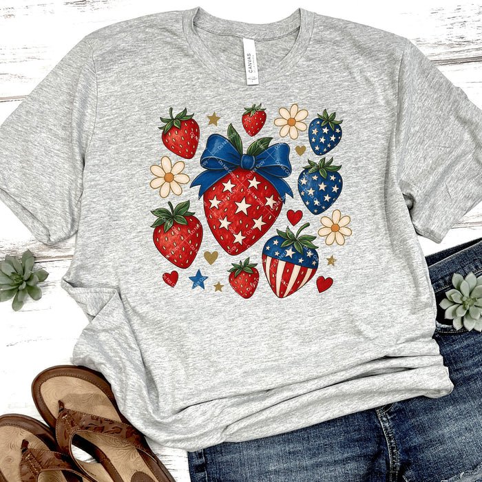American Strawberries DTF Transfer