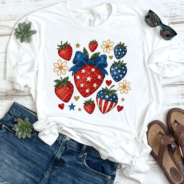 American Strawberries DTF Transfer