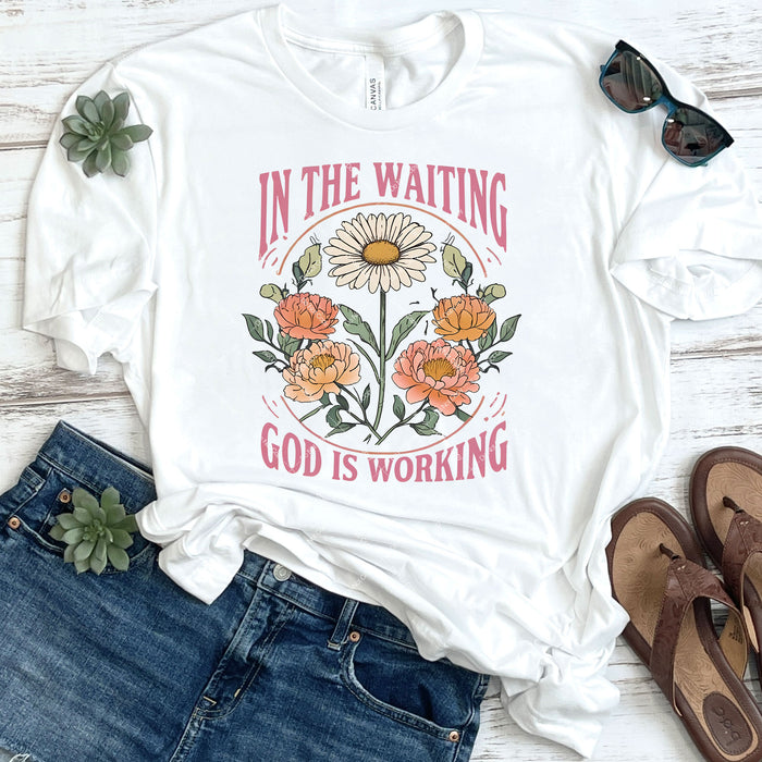 In The Waiting God Is Working DTF Transfer