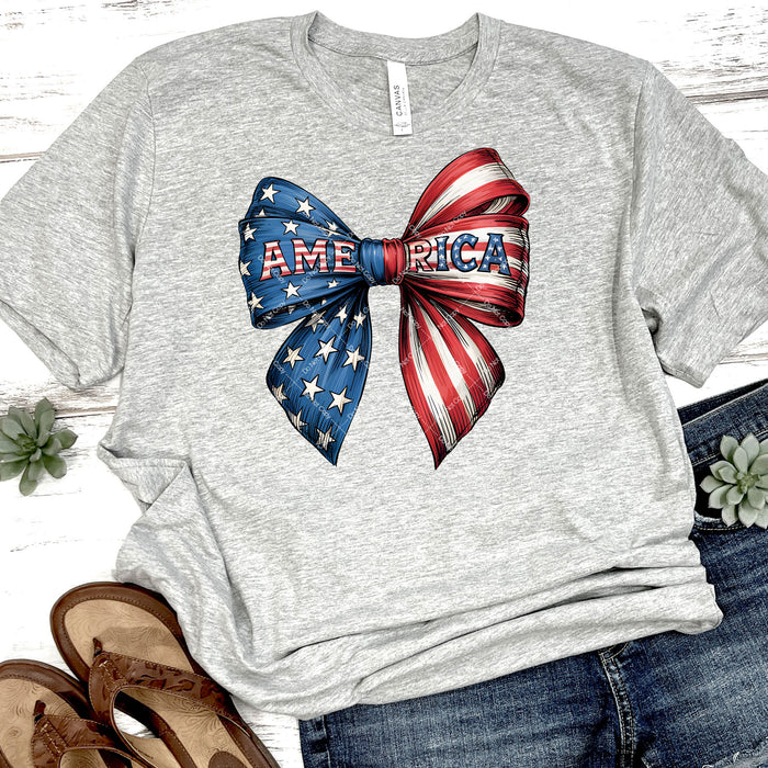 Coquette Patriotic Bow DTF Transfer