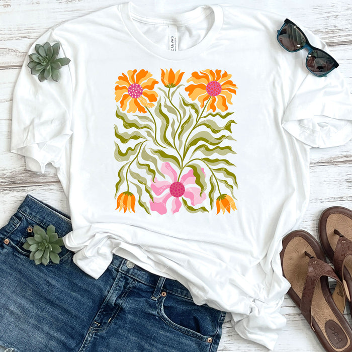 Whimsical Floral Print DTF Transfer