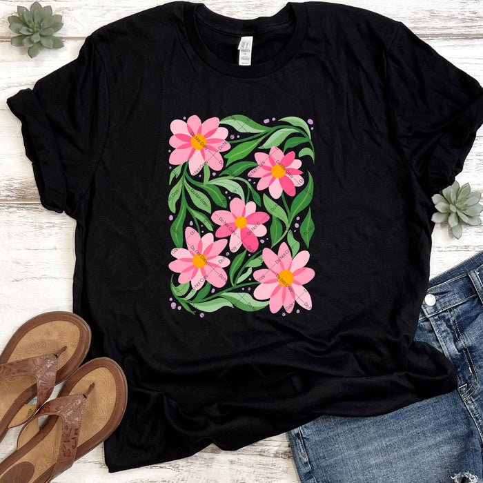 Beautiful Floral Print DTF Transfer