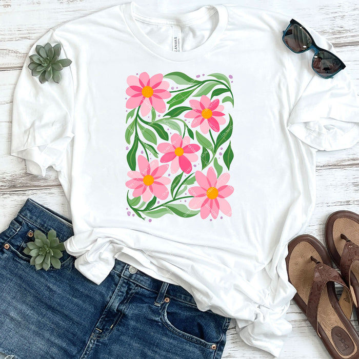 Beautiful Floral Print DTF Transfer