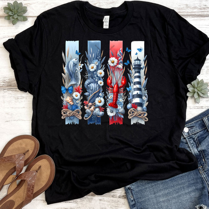 Lighthouse Sea Life DTF Transfer