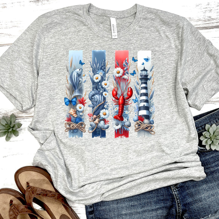 Lighthouse Sea Life DTF Transfer