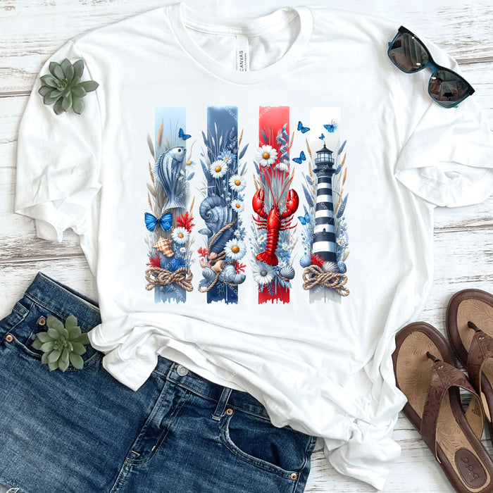 Lighthouse Sea Life DTF Transfer