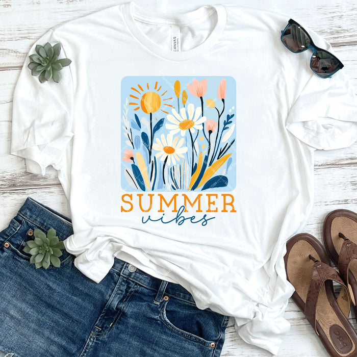 Floral Summer Vibes DTF Transfer