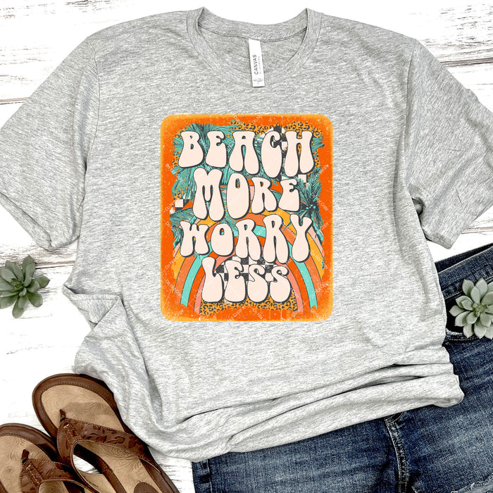 Beach More Worry Less DTF Transfer