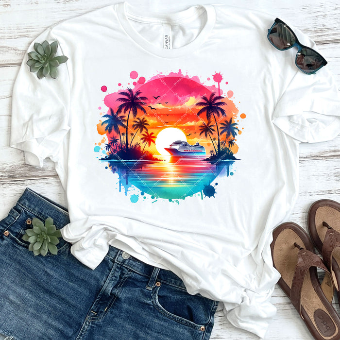 Beautiful Sunset Cruise DTF Transfer