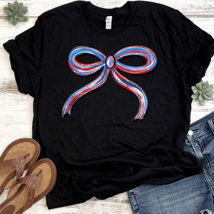 Red, White & Blue Coquette Ribbon DTF Transfer
