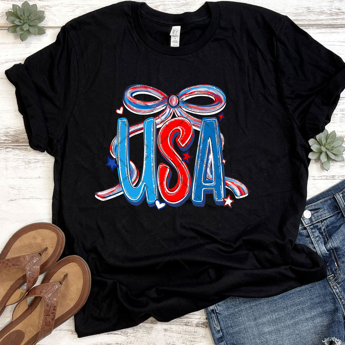 USA Coquette Ribbon DTF Transfer