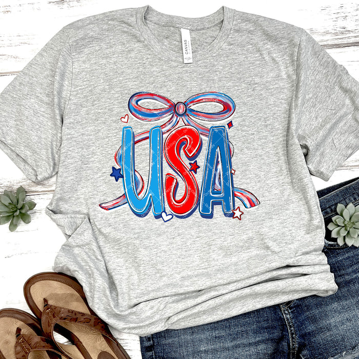USA Coquette Ribbon DTF Transfer