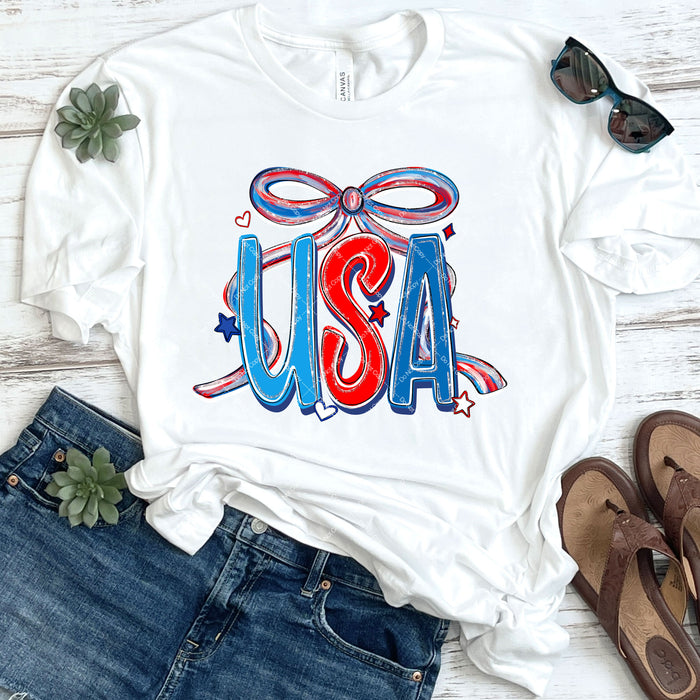 USA Coquette Ribbon DTF Transfer