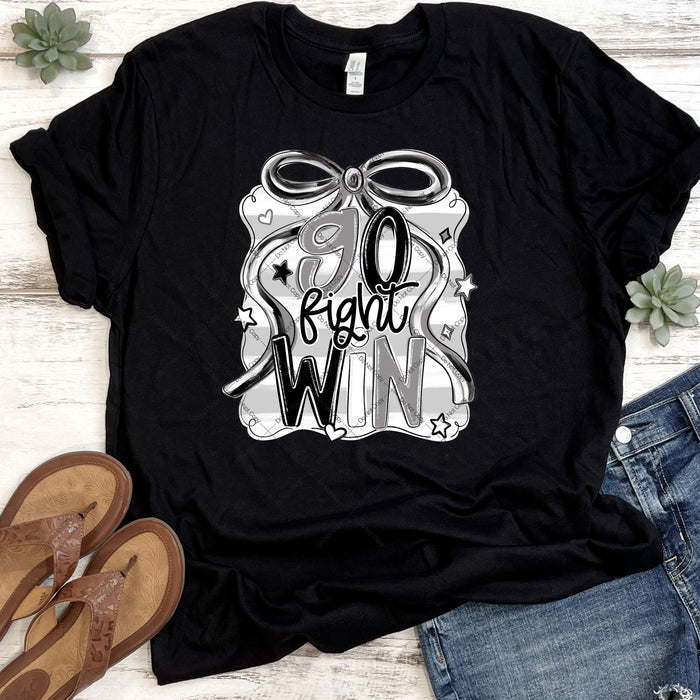 Black & Grey Go Fight Win DTF Transfer