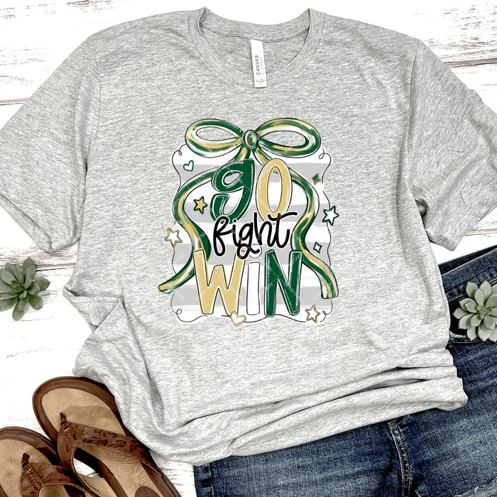 Green & Vegas Gold Go Fight Win DTF Transfer