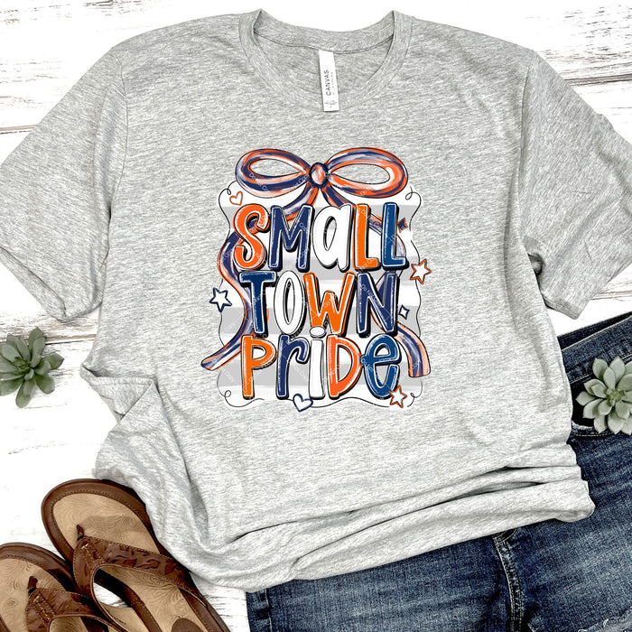 Navy & Orange Small Town Pride DTF Transfer