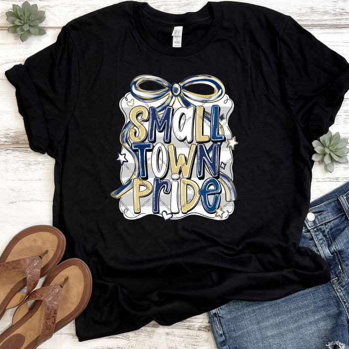 Navy & Vegas Gold Small Town Pride DTF Transfer