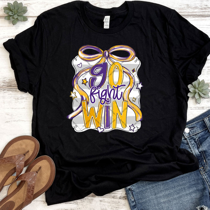 Purple & Gold Go Fight Win DTF Transfer