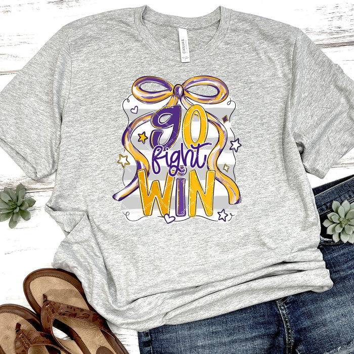 Purple & Gold Go Fight Win DTF Transfer