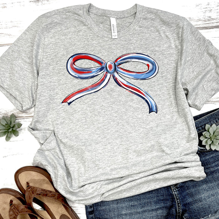 Red, Columbia Blue & Navy Coquette Bow DTF Transfer