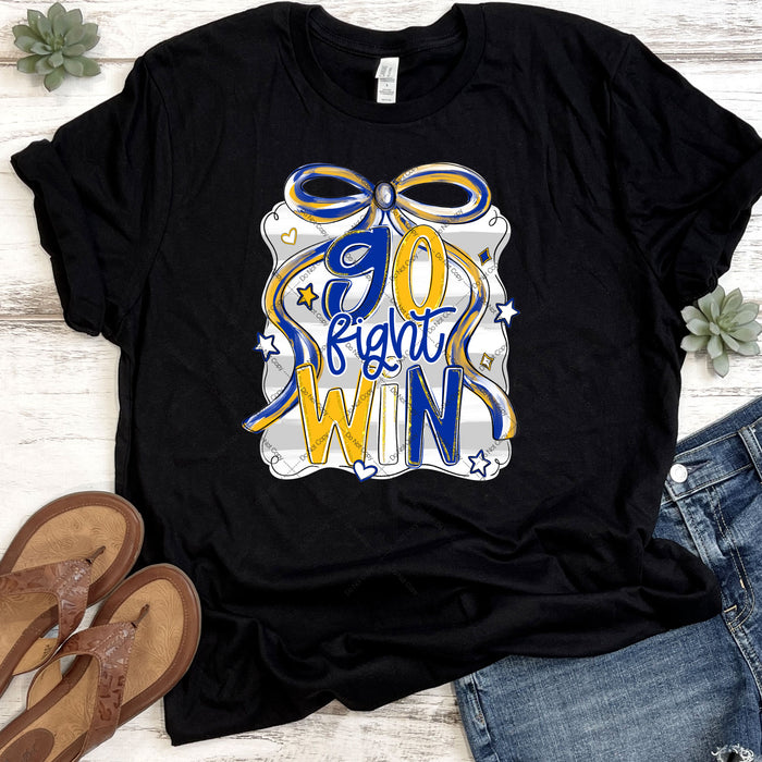 Blue & Gold Go Fight Win DTF Transfer