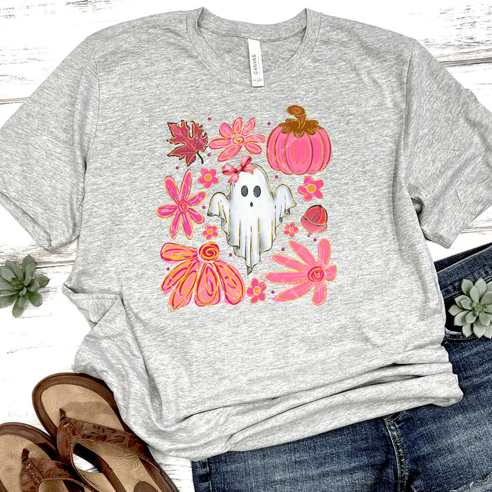Fall Floral Ghost DTF Transfer