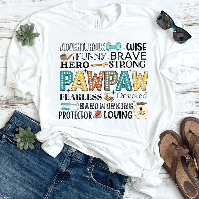 Adventurous Wise Funny Brave PawPaw DTF Transfer
