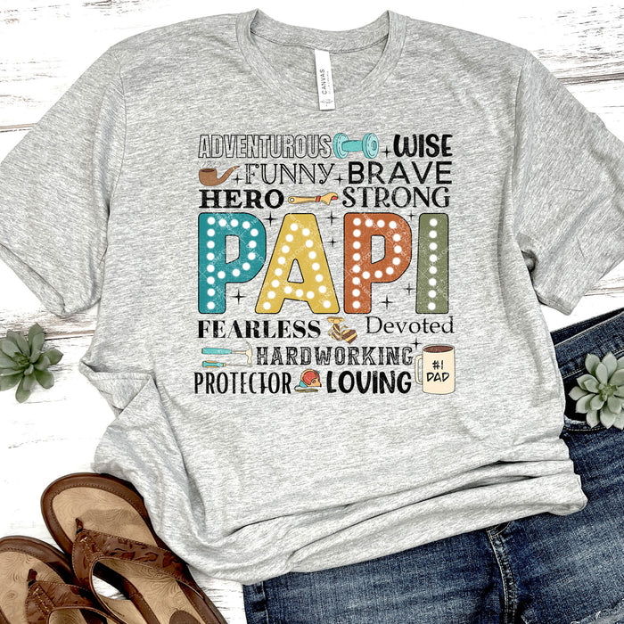 Adventurous Wise Funny Brave Papi DTF Transfer